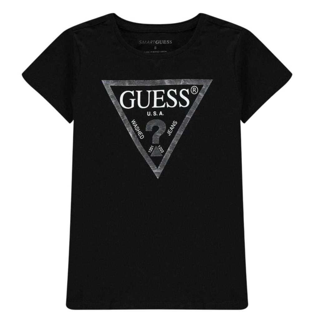 Guess Girls Core Logo T-Shirt / Black